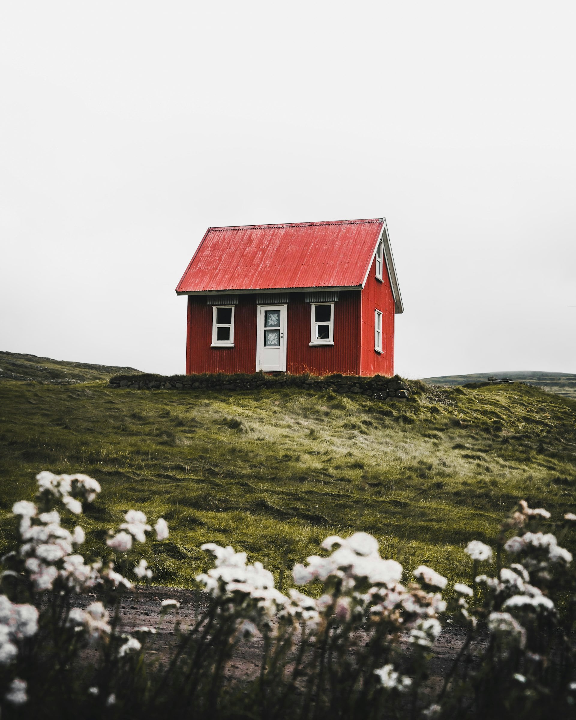 Fachada minimalista con líneas arquitectónicas limpias y vegetación